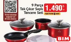 9 PARÇA TAK ÇIKAR SAPLI TENCERE SETİ 9 PARÇA TAK ÇIKAR SAPLI TENCERE SETİ